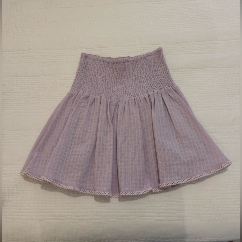 Lost + Wander Lavender Smocked Skirt